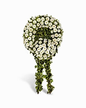 Beyaz Gerberalarla Cenaze Çelengi