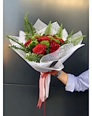 5 Kırmızı Gül Buketi